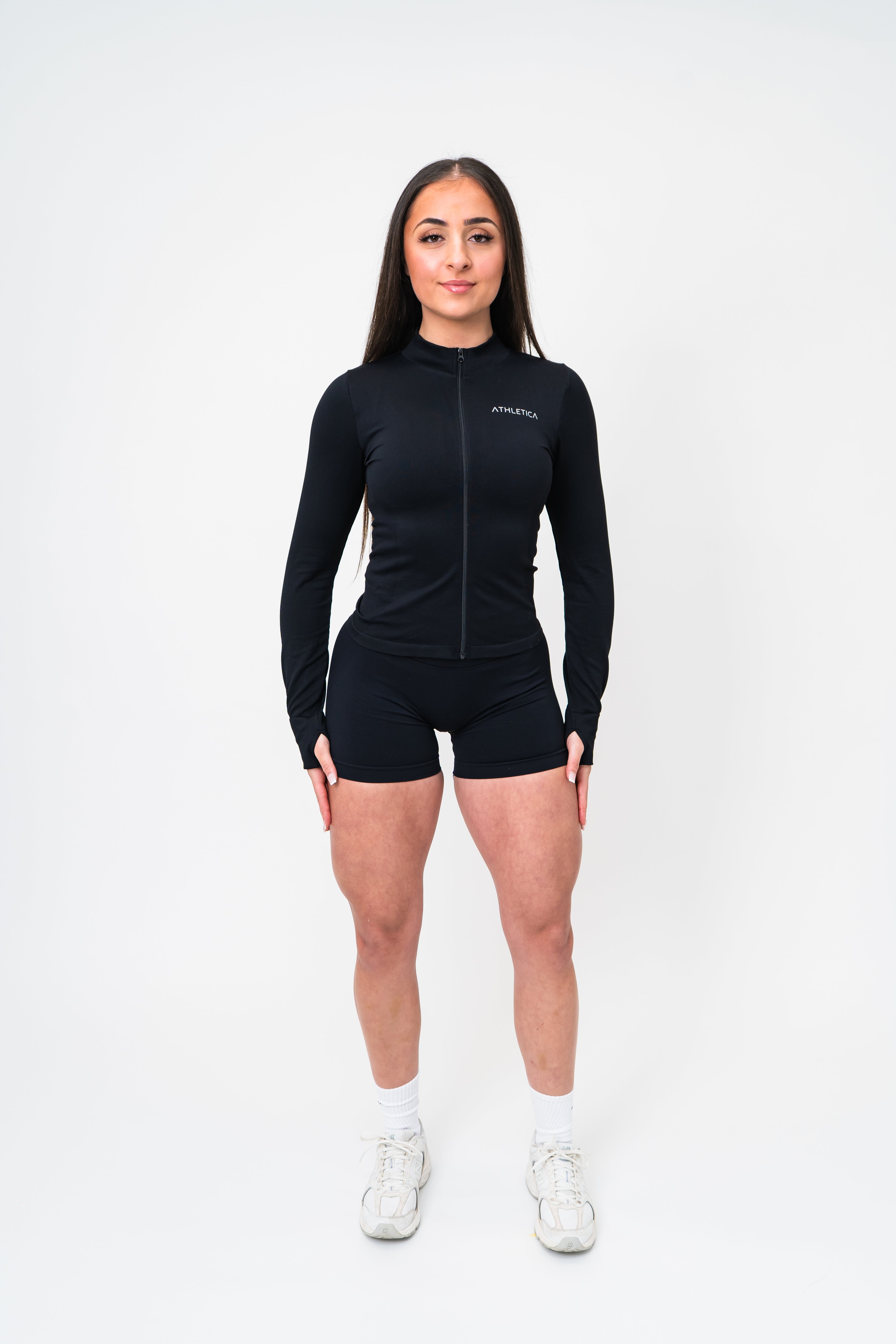 Sculpt Zip Jacket - Midnight Black