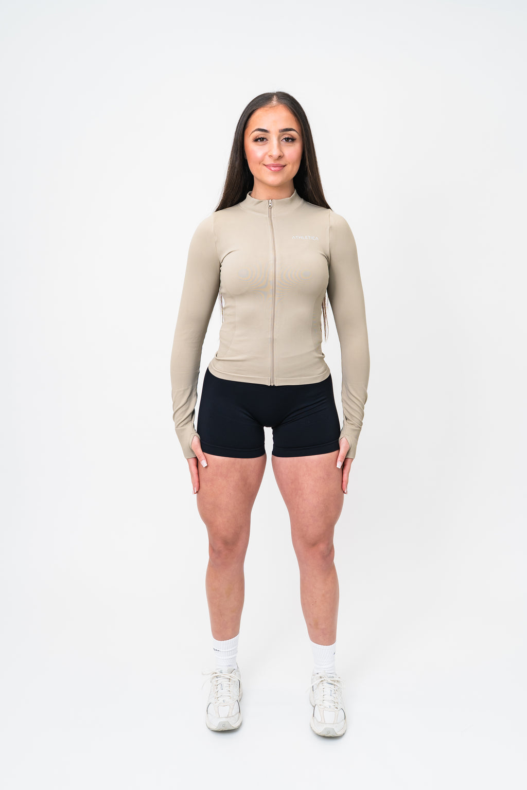 Sculpt  Zip Jacket - Oatmeal